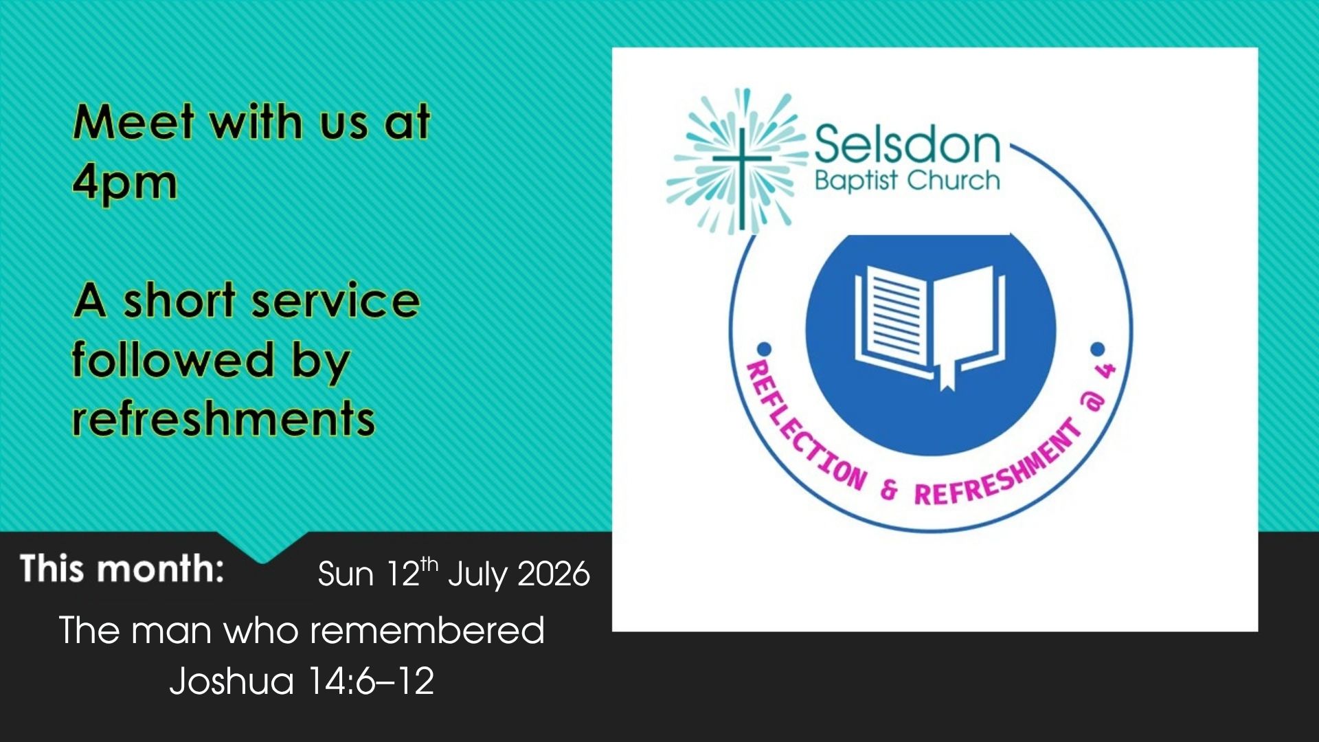 Reflection & Refreshments @ 4pm - The man who remembered